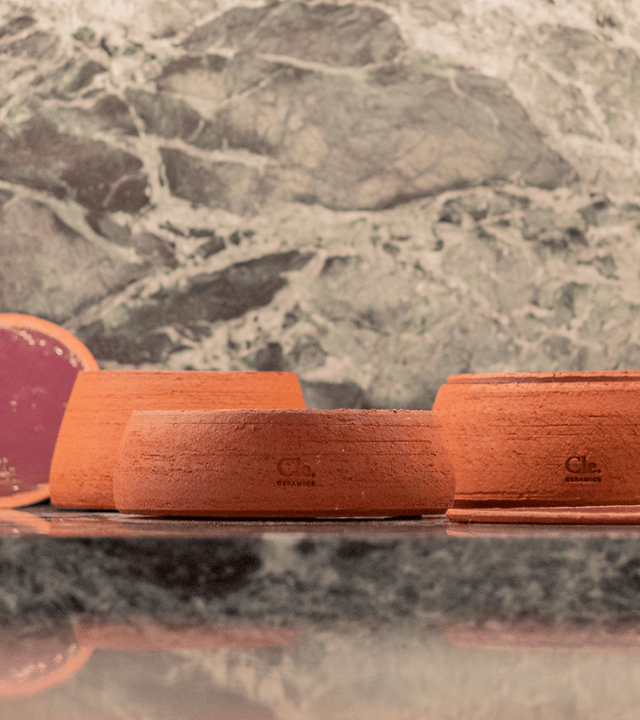 schalen handgedraaid terra cotta