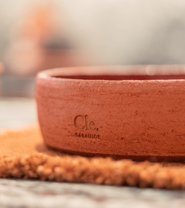 ovenschaal terra cotta handgedraaid