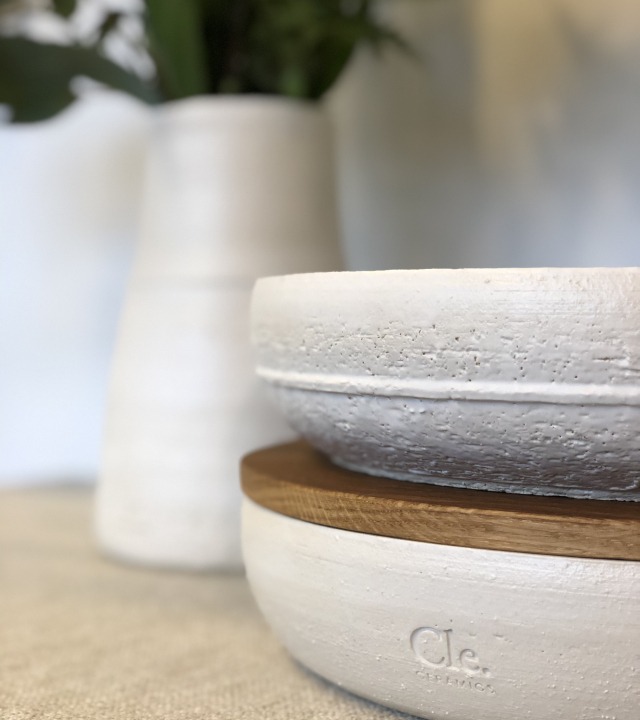 schalen mat wit handgemaakt